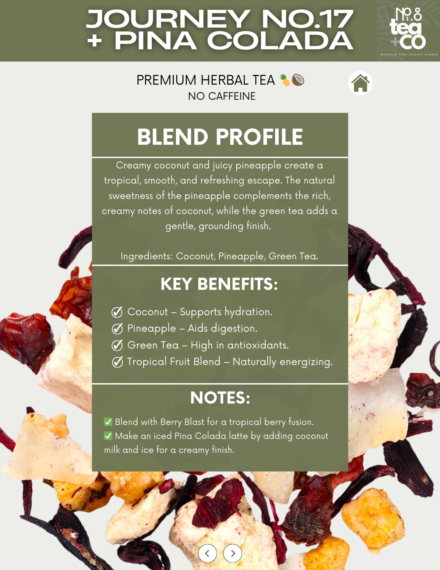 Organic Herbal Tea Sampler Gift Set | 5 Premium Wellness Teas | Number 8 Tea - Loose Leaf Tea