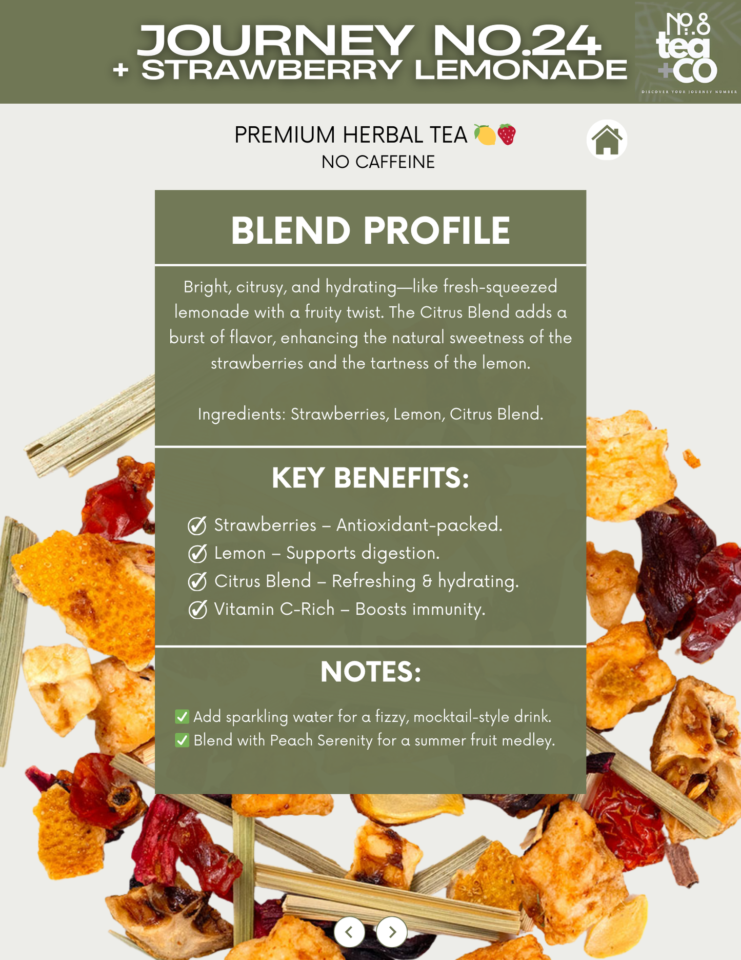 Organic Herbal Tea Sampler Gift Set | 5 Premium Wellness Teas | Number 8 Tea - Loose Leaf Tea