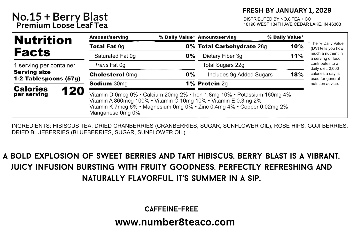 No.15 + Berry Blast Herbal Tea with Rose Hips - Loose Leaf Tea