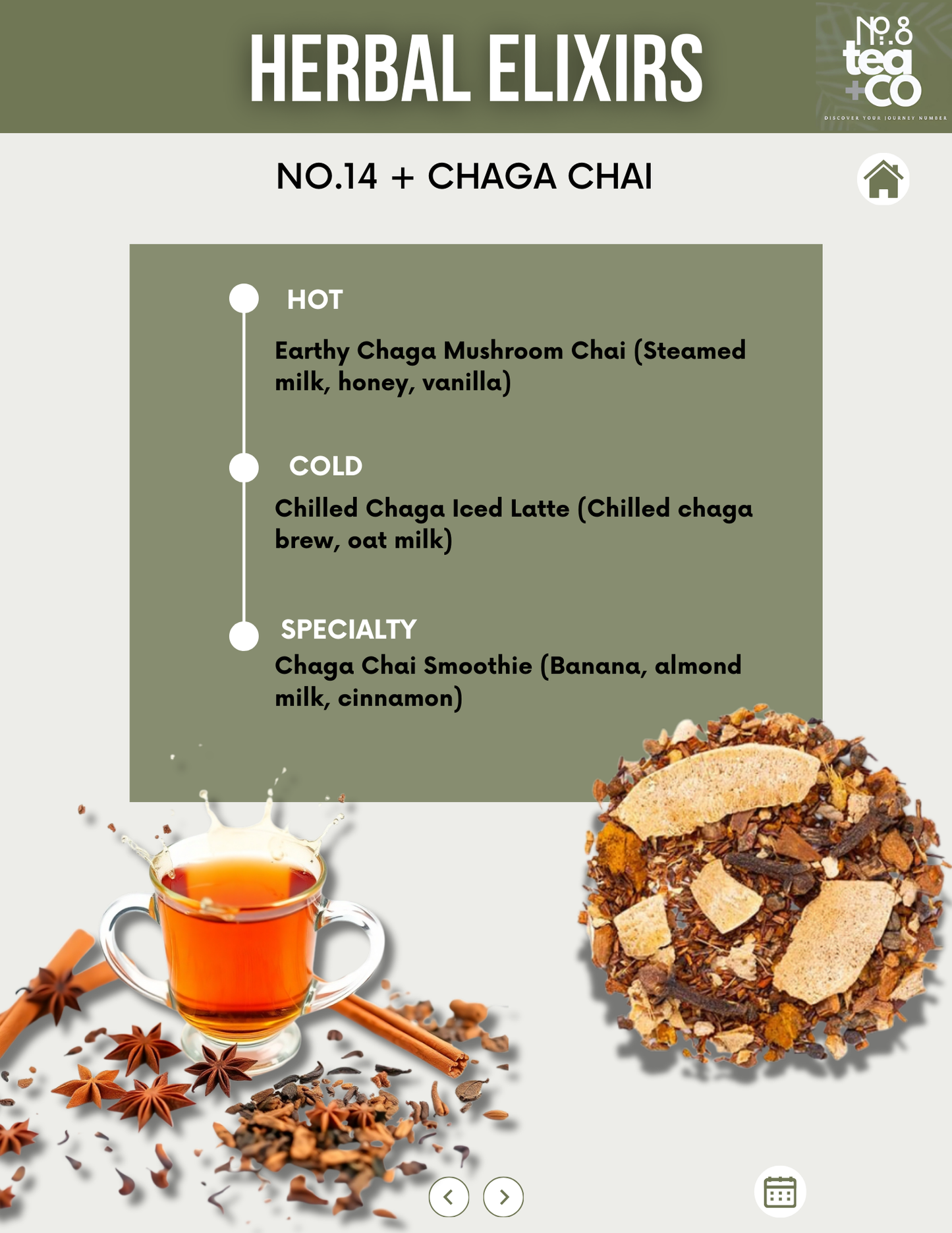 No.14 + Chaga Chai Herbal Tea Blend - Loose Leaf Tea