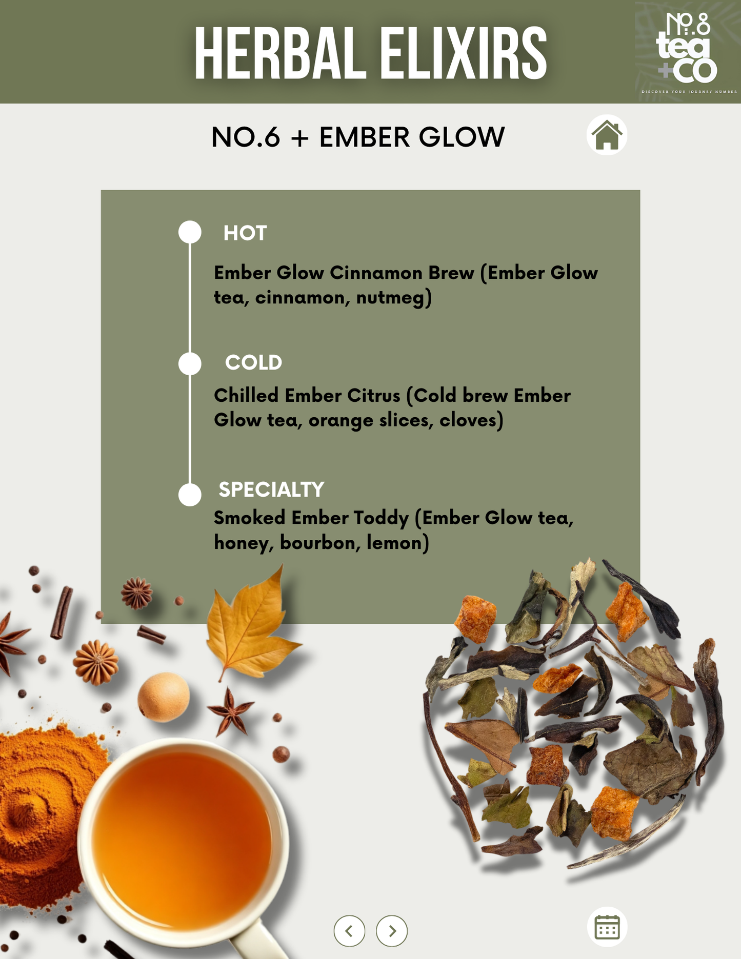 No.6 + Ember Glow - White Tea with Natural Pear Flavor - Loose Leaf Tea