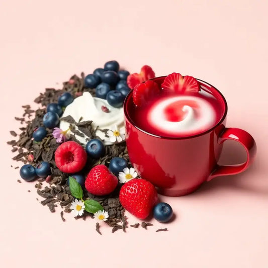 No.25 + Berries and Creme - Delightful Herbal Tea Spring Berries Tangy Sweetness Herbal Tea - Loose Leaf Tea