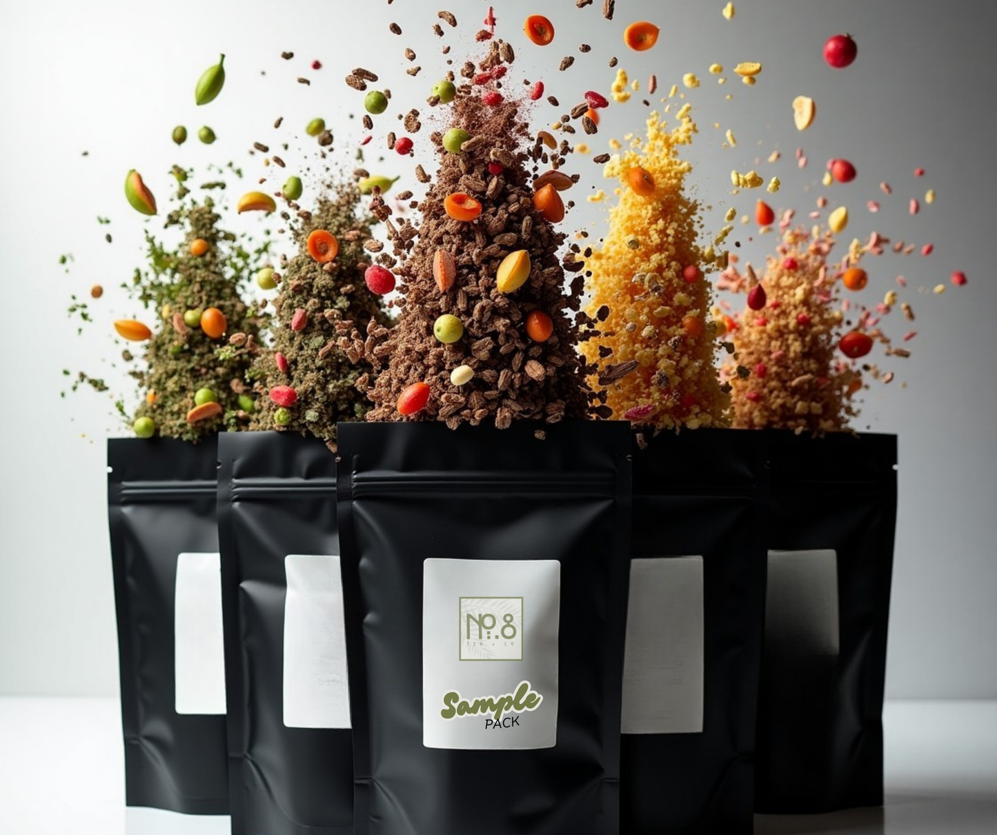 Organic Herbal Tea Sampler Gift Set | 5 Premium Wellness Teas | Number 8 Tea - Loose Leaf Tea