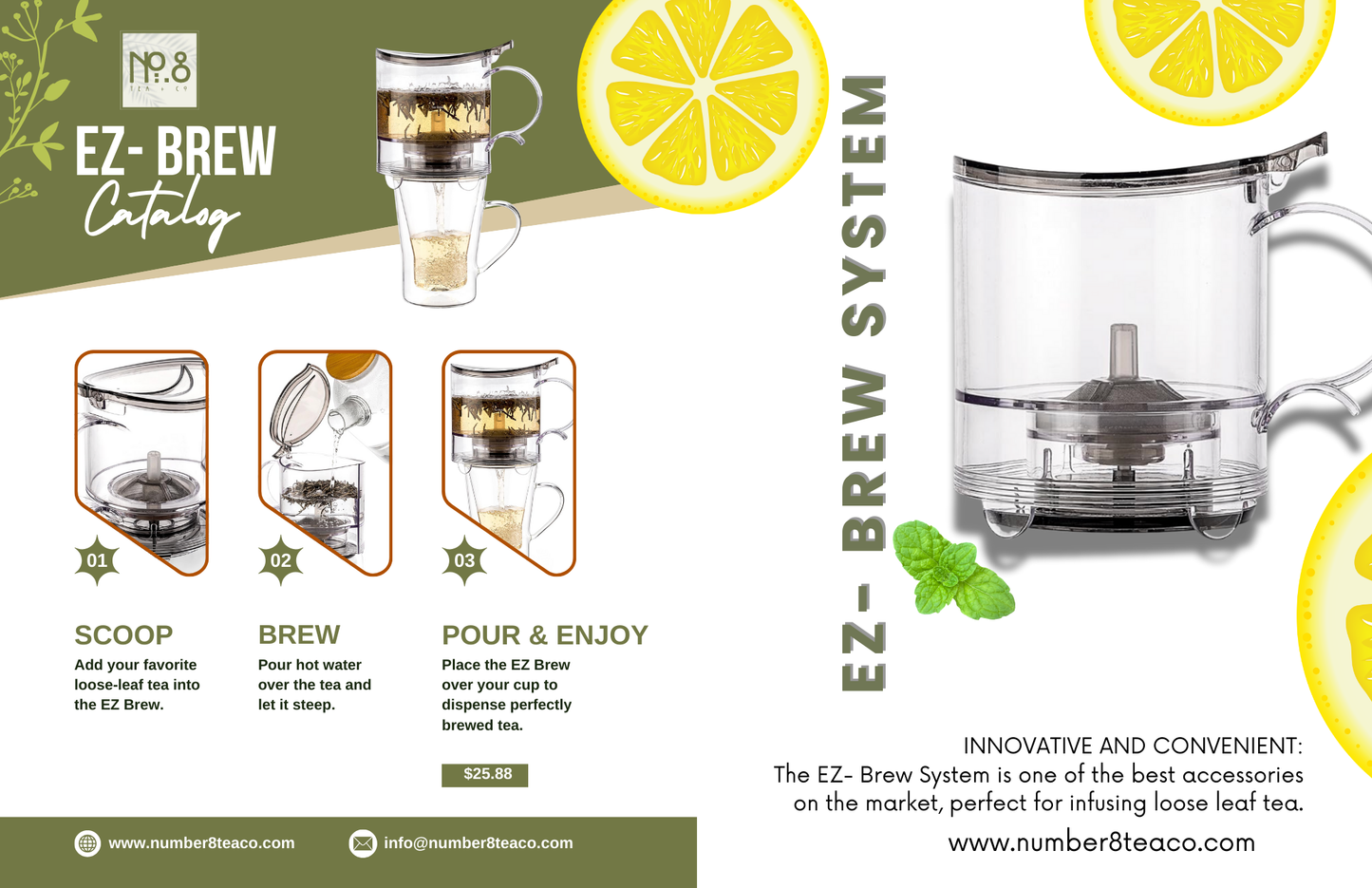 No.8 Ez Brew - Easy to Use Brewing for Premium Tea