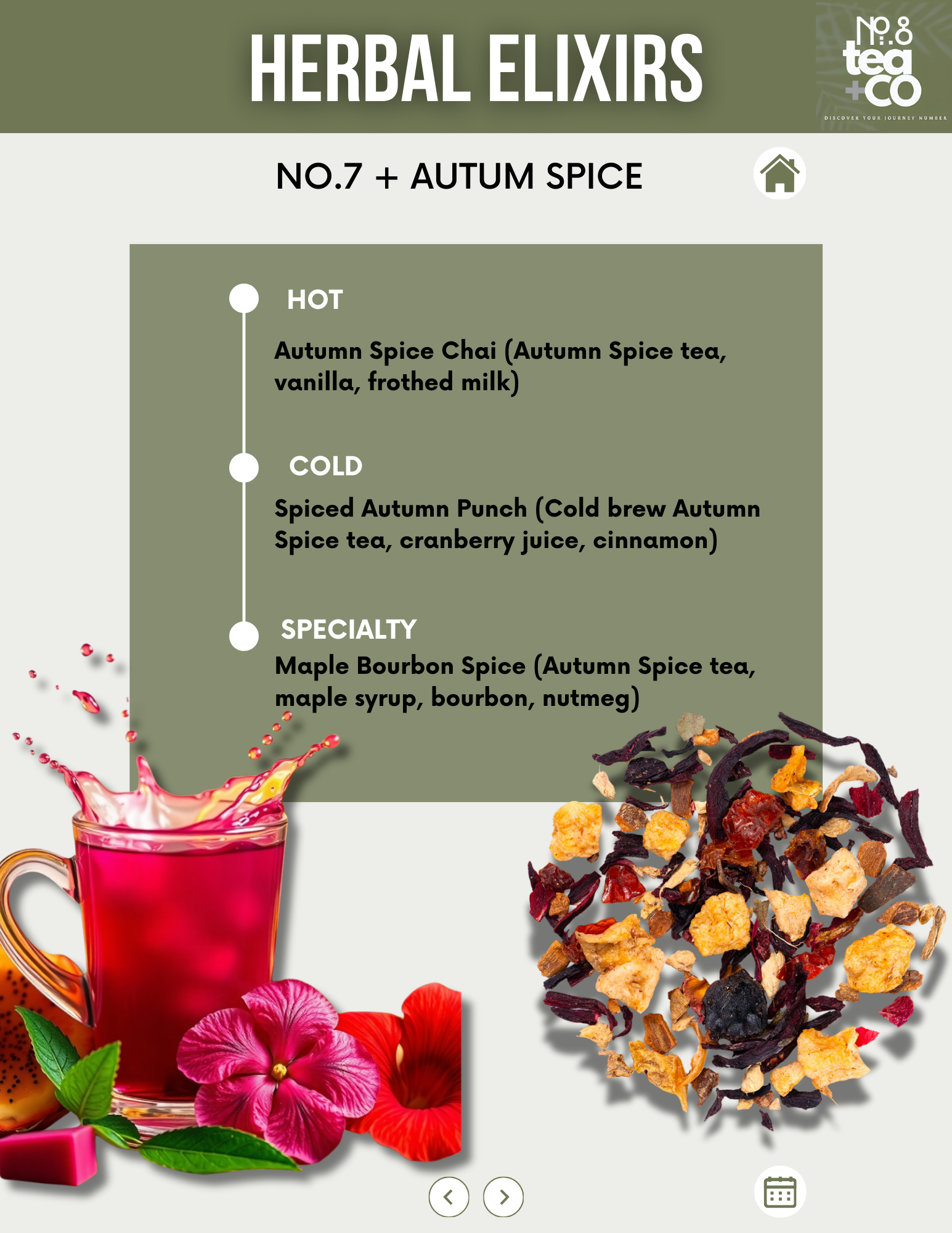 No.7 + Autumn Spice- Apple Tea Natures Finest Ingredients - Loose Leaf Tea